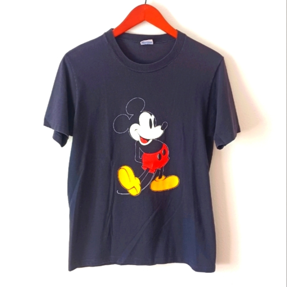 Vintage 80s Disney Mickey Mouse Classic Single Stitch Blue Tag T Shirt